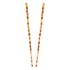 Women's 2 Hair Sticks Solid Straight Chopsticks 7.5 inches Long - Tortoise