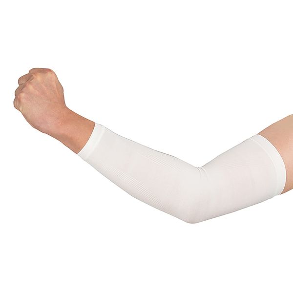 D&M #109387 Arm Sleeve, Arm Supporter, Cool Type, Made in Japan, White, S, Cool Touch, Graduated Compression, Fixed, Compression Protection, UV Protection, Cool Material, Sports