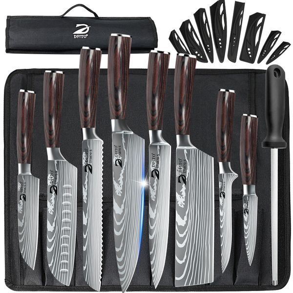 Serbian Butcher Knife Hand Forged Kitchen Chef Knife Set Cleaver Chopping Knife