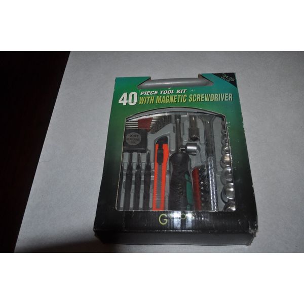 Home Improvement Tool Kit 40-Piece Tool Kit With Magnetic Screwdriver