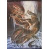 Double Dragons Fabric Wall Scroll Poster
