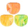 Practicon Marble Retainer Cases, Orthodontic Aligner Case, Mouth Guard Holder (3 Pack) (Citrus)