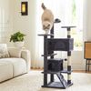 Cat Tree Cat Tower 54 inch with Scratching Posts 3 Condos for Medium Cats Play