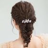 Cimenexe Vintage Crystal Wedding Hair Barrette Clips Glitter Floral Hair Clips Crystal Hair Clip Sparkly Rhinestone Barrette Hair Clip Bride Headwear Decorative Hair Accessories Bridal Hair Jewelry