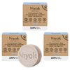 Niyok Natural Cosmetics 2-in-1 Solid Shower Bar + Moisturizer, Sensitive Formula, 80g, 3-Pack