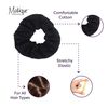 Jumbo Cotton Scrunchie Hair Tie - Black