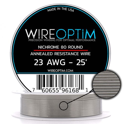 WIREOPTIM - 23 AWG - Nichrome 80 Resistance Wire - 25 Feet