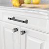 YNDD 6 Pack Drawer Knobs Black, Round Cupboard Knobs 25mm, Modern Zinc Alloy Kitchen Door Knobs, Bedroom Wardrobes Knobs, Furniture Pulls Handles, Single Hole Knobs for Dresser Cabinet Home Decorating