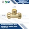 2 Pcs XFITTING Push Fit 1" x 1" x 3/4" Push Fit Reducing Tee