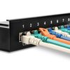 kwmobile 8 Port Patch Panel - RJ45 Cat6 Shielded Network Splitter Panel with Ground Wire - Includes Screws and Dowels for Wall Mount Installation