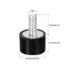 uxcell M5 Thread Rubber Mount Vibration Isolator Studded Cylindrical Shock Absorber 15x10mm 4pcs