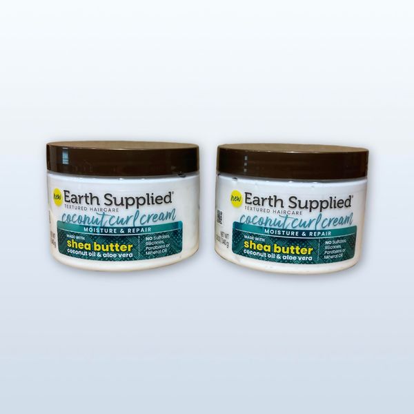 Earth Supplied Texture Haircare COCONUT CURL CREAM 12 oz (Pack of 2)