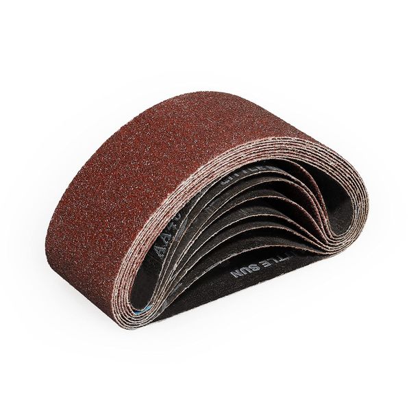 Sruhrak 75X457mm Abrasive Sanding Belt Set - 8 Pack 40 Grits Sandpaper Belts for Portable Belt Sander