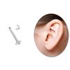 Modern Nature Piercing-Schmuck Titanium Labret Stud 1.2 mm with Internal Thread and Moon