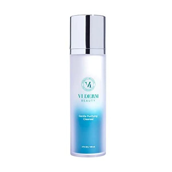 VI Derm Hydrating Gentle Purifying Cleanser, For Daily Use with Aloe Vera, Antioxidants, and Willow Bark Extract, 4 Fl Oz / 120 mL