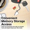 BoxWave Adapter Compatible with Flextail LED Vila Lantern - Micro SD Card miniReader, USB Type-C OTG Reader USB3.0 Adapter Keychain - Metallic Silver
