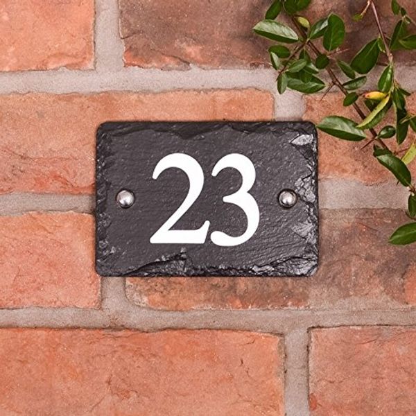 House numbers in rustic slate with 1 or 2 digits
