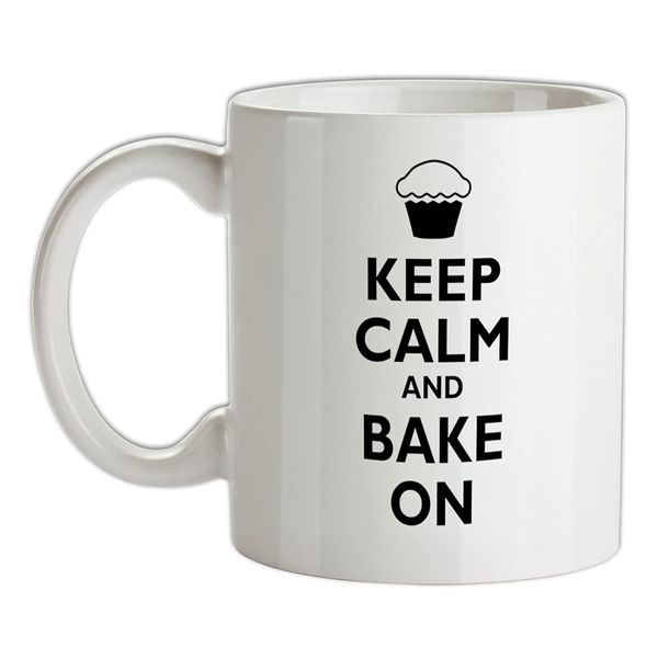 Keep Calm and Bake On - 10oz - Ceramic Mug for Coffee/Tea