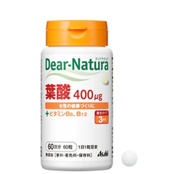 Dear Natura Folic Acid 400μg 60 days 60 tablets<br><br> [Cancellation/change/return not possible]