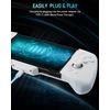PALPOW Hall Effect Switch Controller for Nintendo Switch/OLED One-Piece JoyPad, Ergonomic Switch Handheld Controller with/RGB/Turbo/Mapped Switch Pro Controller - White