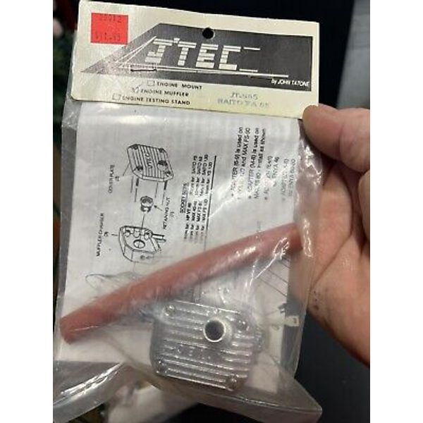 Vintage RC Airplane J-Tec  Muffler Nos Model Plane Part JT-S6S Saito FA 65