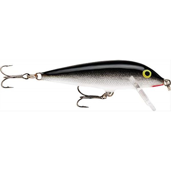 Rapala CountDown Lure with Two No. 10 Hooks, 0.9-1.8 m Swimming Depth, 5 cm Size, Silver