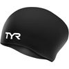 TYR Unisex's Long Hair Silicone Swim Cap, Purple, M