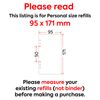 Personal size Things To do organiser refill planner insert | Filofax personal Compatible | 95 x 171mm