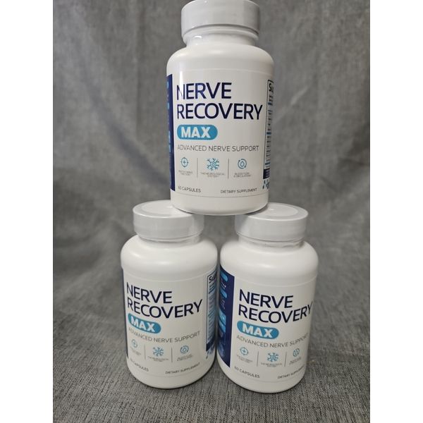 Nerve Recovery Max Advanced Nerve Support - 3 Bottles, Exp 10/2026