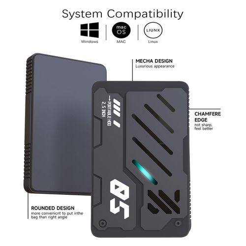 Tianken Ultra Slim Portable External Hard Drive USB 3.0 HDD Storage for PC, Laptop, Mac, Xbox one, PS4, PS5 (320GB)