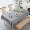 Demetex Rectangular Fabric Tablecloth 152x213 cm Grey Table Cover Soft Solid Colour Table Cloth for Dining Room Kitchen Restaurant, 60x84 in, Light Grey