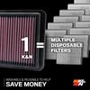 K&N 33-3131 Engine Air Filter: High Performance, Premium, Washable, Replacement Filter: Compatible with ,Red,2018-2020 FORD (Escape, Focus IV)