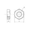 Stainless Steel/Fabric/Small Thin Hex Nut [Single Sided Pull] (Fine) M14 (1 Piece)