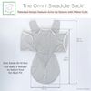 SwaddleDesigns Omni Swaddle Sack with Wrap, Black