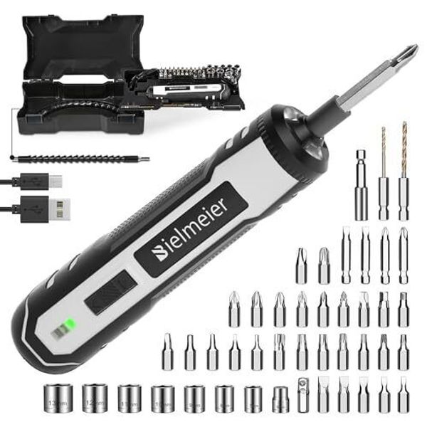 Bielmeier 4V Rechargeable Cordless Electric Screwdriver Kit, 44 Accessories