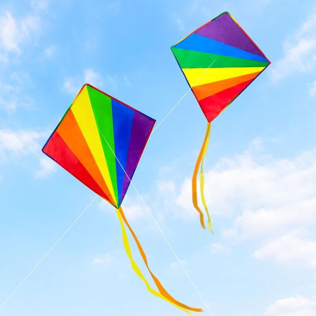 Ynybusi Kite, Kite Flying, Set of 5, Sports Kite, Triangular Kite, Outdoor Toy, Sky Kite, Paper Tower, Outdoor Use, For Kids, Adults, Outdoors, Parks, String Spool, Storage Bag Included (5P Kites)