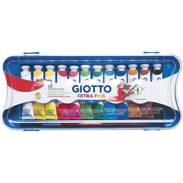 Giotto 3041 00 Temperafarbe 12/Multi – 28 x 12 cm x 2.5 cm