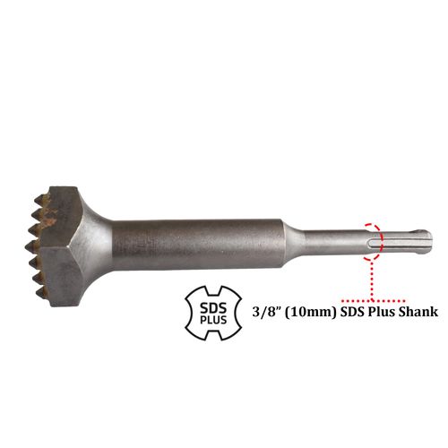 ACTINTOOL 5 5/8 in. x 1 1/4 in. 16 Tips Concrete Repair Patch Prepare SDS Plus Bushing Tool, 1 1/4 Inch Square Head Concrete Roughness Coating Remove Bushing Bit for Rotary Hammer (Pack of 1)