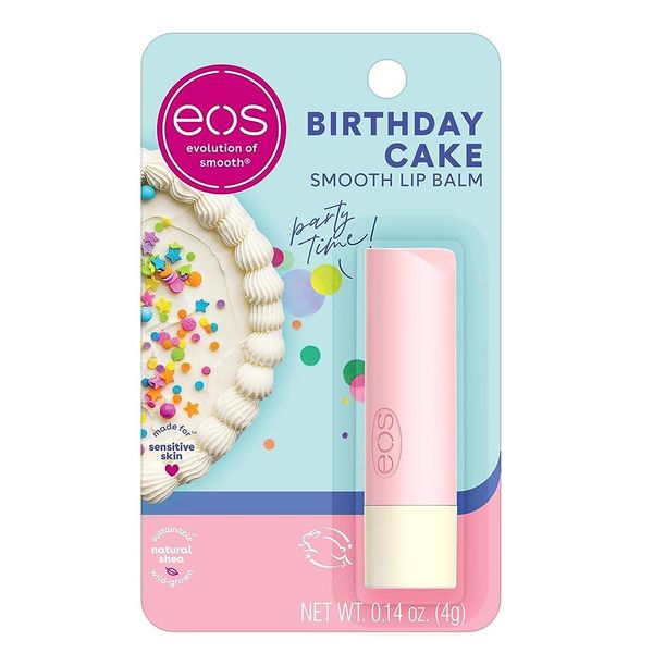 Eos Natural Sheer Lip Balm Birthday Cake All Day Moisture Lip Care Product 0.14 oz