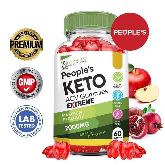 Peoples Keto Extreme ACV Gummies 2000MG Apple Cider Vinegar 60 Gummys