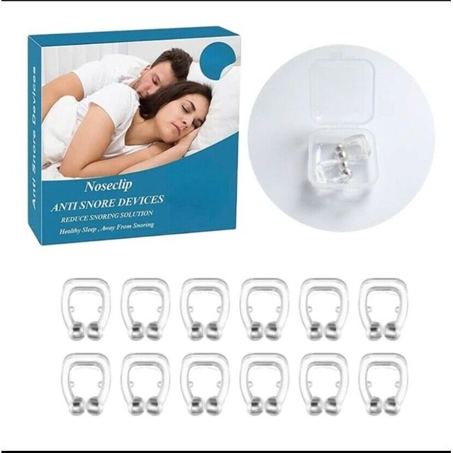 Anti Snoring Device Silicone Nose Clips Magnetic Sleep Tray Sleeping Aid