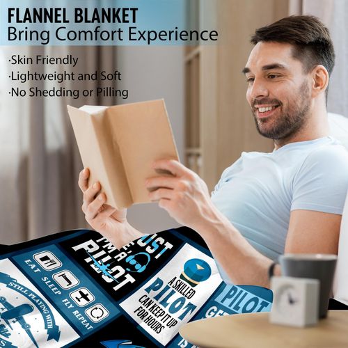Velivn Pilot Gifts, Pilot Gifts Aviation Men, Unique Gifts for Pilots, Aviation Gifts for Pilots, Pilot Gifts for Men Women, Airplane Gifts for Pilots, Pilot Gifts for Christmas Throw Blanket 50"x60"