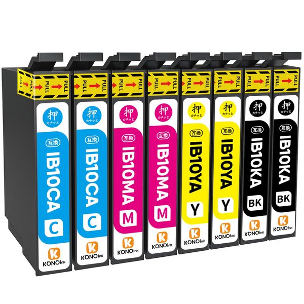 KONOink Compatible Ink for Epson IB10CL4A IB10 EW-M530F, IB10CA, IB10MA, IB10YA, IB10KA (Card Case), Compatible Ink Cartridges, C/M/Y/BK, 2 of Each, 4 Colors x 2, Total 8 Pack with Instructions