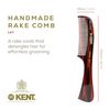 Kent Brushes Handmade Combs Range Medium Rake Comb for Women