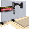 Start Clips - Universal Starter Deck Clips, Start Clips for Decking, Hidden Fasteners & Deck Starter Clips with Decking Screws (36 Pack, Black)