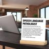 Nurawo Acrylic Speech Language Pathologist Desk Decor, 4 x 4 Inches