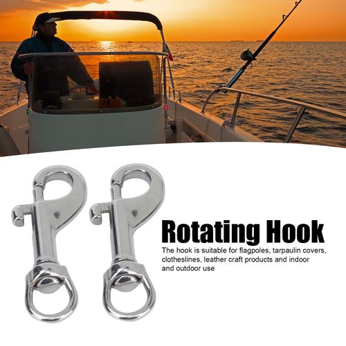 Bolts Snap Hooks, 65mm Bolt Snaps Hook Waterproof 316 Stainless Steel 2Pcs Single Ended Diving Clips for Diving, Dog Leash, Key Chain