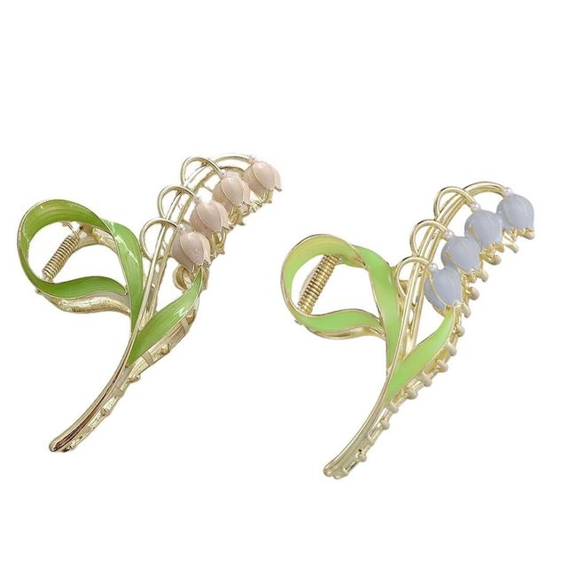 2 Stück Blumen Metall Haarspangen für Damen, Haarklammer Große für Damen, Große Haarkrallen Clips, Rutschfeste Haarnadel, Metal Haarspangen Damen für Dickes Haar, Haarstyling Accessoires