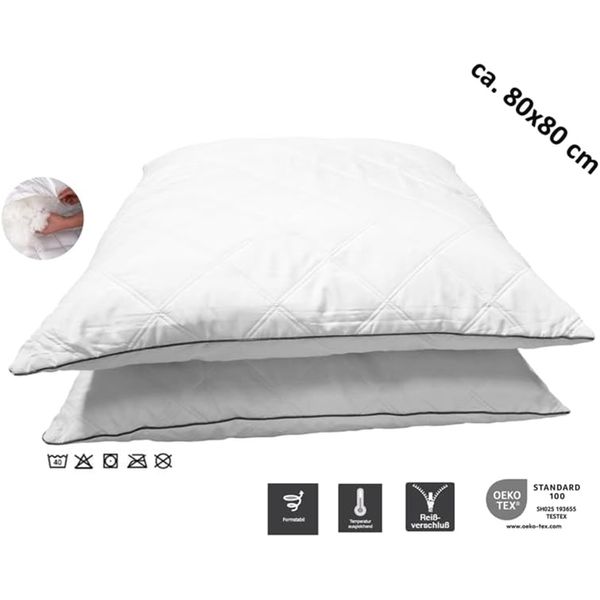 Pillow Set of 2 / Anti-Allergic / Quilted / Premium, Brilliant