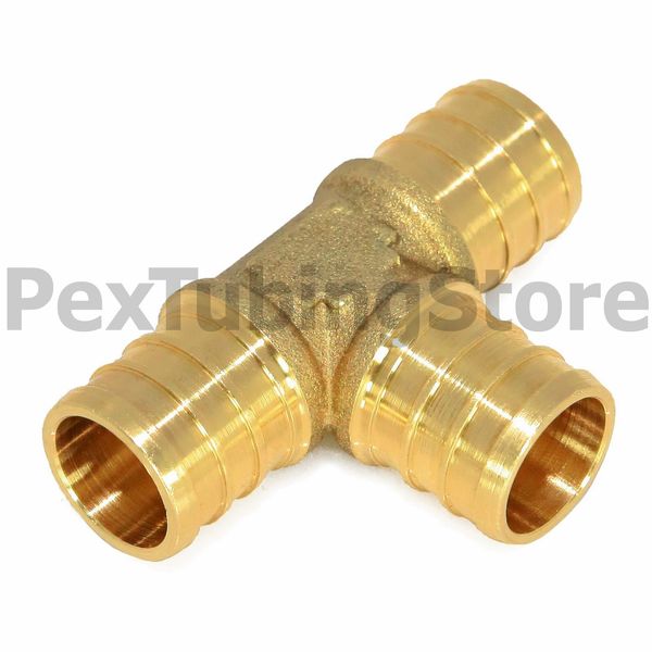(25) 3/4" PEX Tees - Brass Crimp Fittings